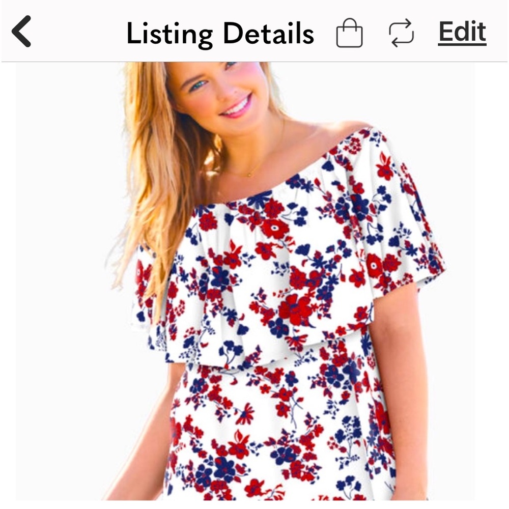 Woman Within Off Shoulder Ruffle Tee shirt. Size 4X (34/36). True to size.